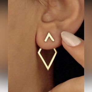 Anthropologie Gold Geometric Earrings